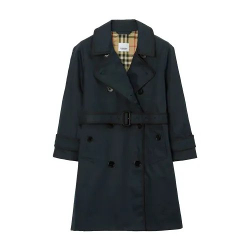 Burberry , Girls Clothing Jackets Coats Blue Aw22 ,Blue female, Sizes: