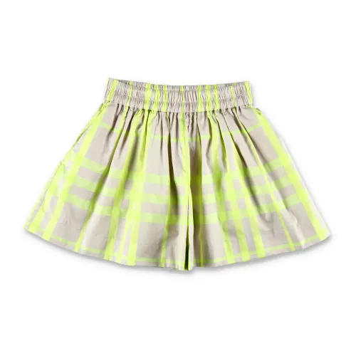 Burberry , Girl's Clothing Shorts Vivid Lime Ip Chk Ss24 ,Multicolor female, Sizes: