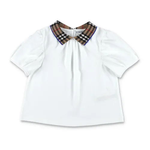 Burberry , Girl's Clothing T-Shirts & Polos White Ss24 ,White female, Sizes: