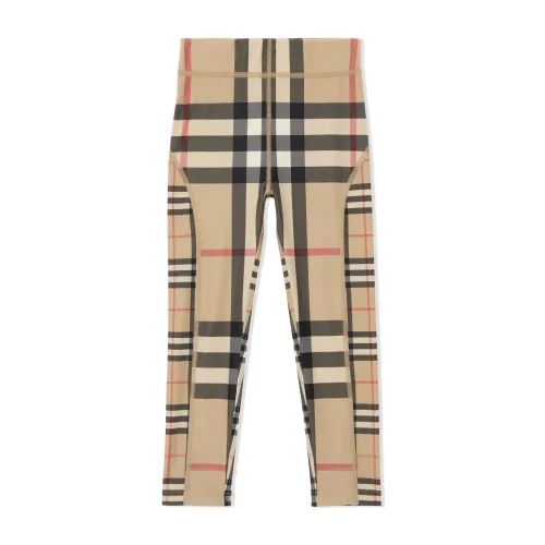 Burberry , Girl`s Clothing Trousers Beige Ss23 ,Beige female, Sizes: