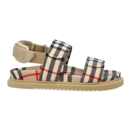 Burberry , Girl's Shoes Sandals Archive Beige Ip Chk Ss24 ,Multicolor female, Sizes: