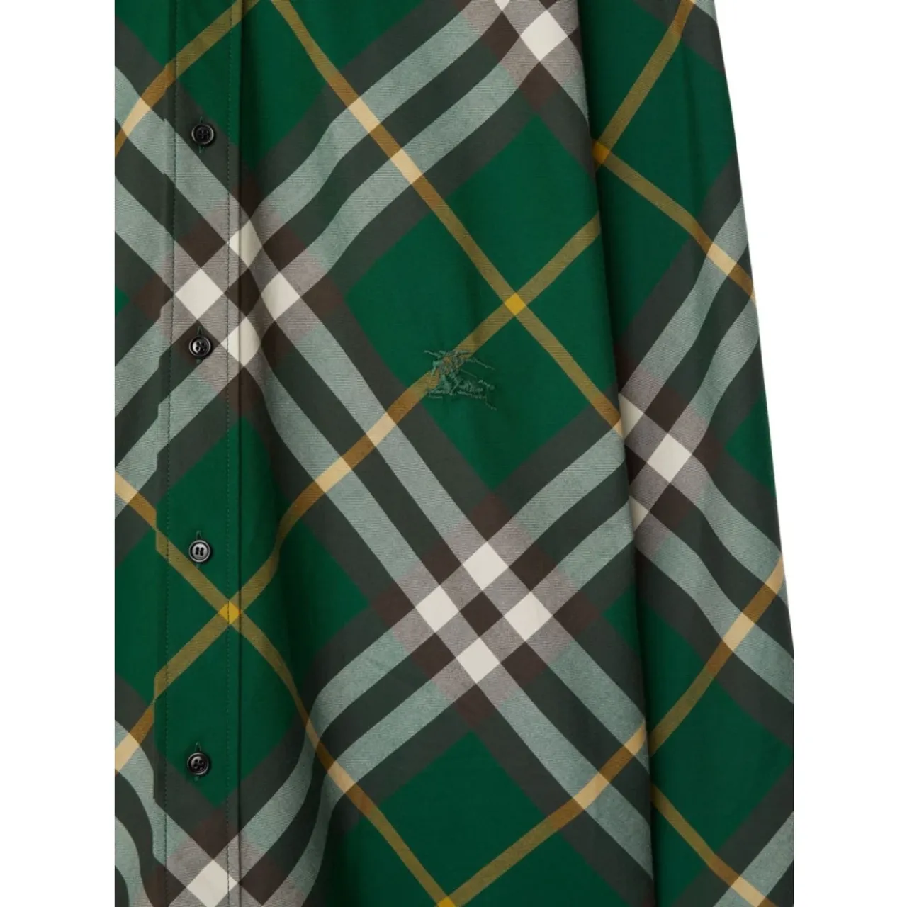Burberry , Green Checkered Shirt with Embroidered Logo ,Green male, Sizes: