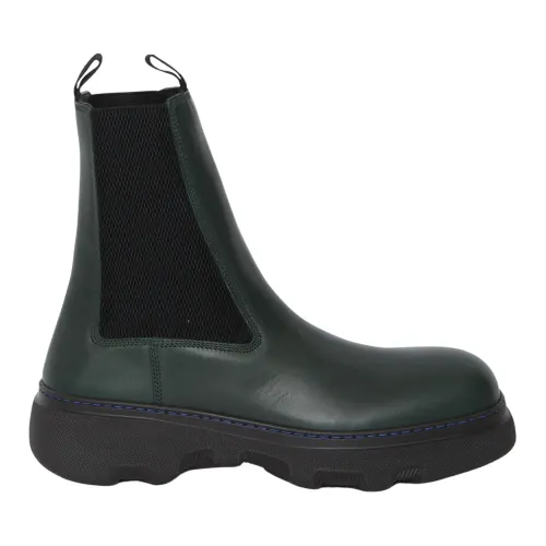 Burberry , Green Creeper Chelsea Ankle Boots ,Green male, Sizes:
