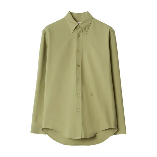 Burberry , Green Oversized Button-Down Shirt ,Green male, Sizes: