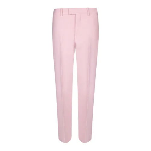 Burberry , High Waist Wool Trousers ,Pink female, Sizes:
