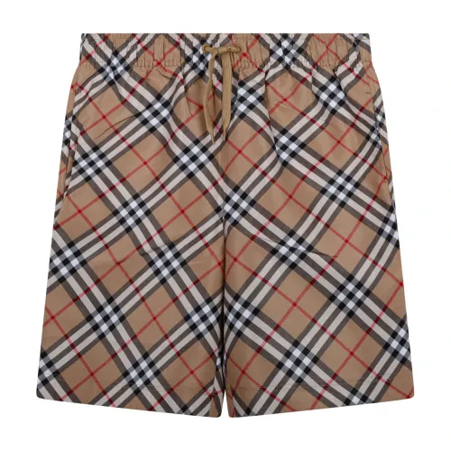 Burberry , Kids Check Swim Shorts ,Multicolor male, Sizes: