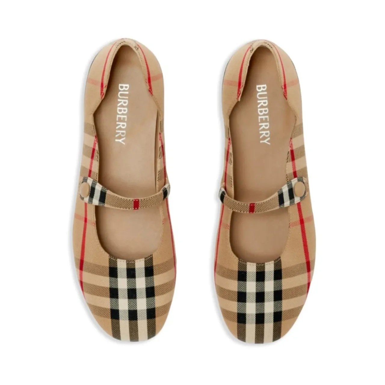 Burberry , Kids Flat Shoes in Beige ,Multicolor female, Sizes: