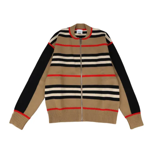 Burberry , Kids Pullover with Zip ,Multicolor male, Sizes: