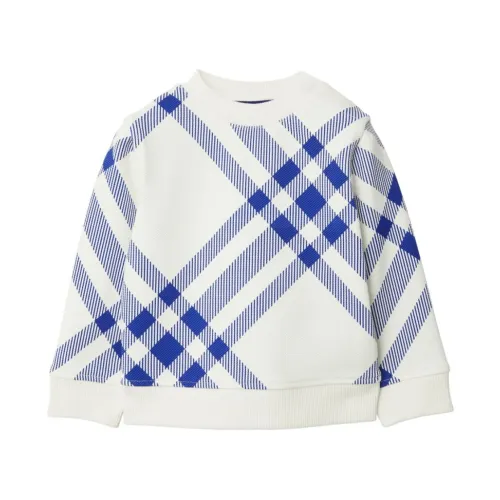 Burberry , Kids White Sweaters with Crewneck ,White female, Sizes: