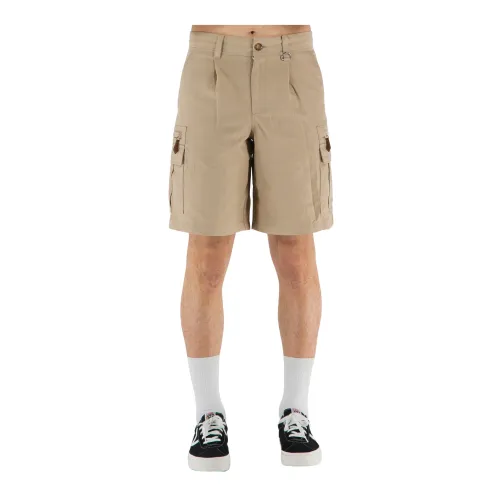 Burberry , Linen Cargo Bermuda Shorts ,Beige male, Sizes:
