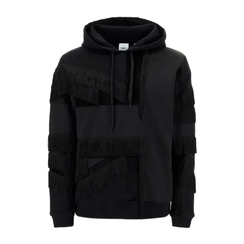 Burberry , Logo Hooded Sweatshirt ,Black male, Sizes: