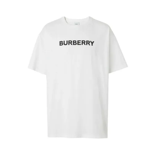 Burberry , Logo Print Oversized T-shirt ,White male, Sizes: