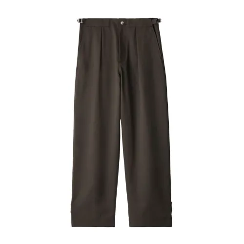 Burberry , Low Rise Wide Leg Cargo Trousers ,Brown female, Sizes: