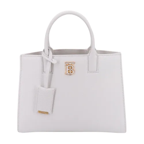 Burberry , Luxury Monogram Leather Handbag ,White female, Sizes: ONE SIZE