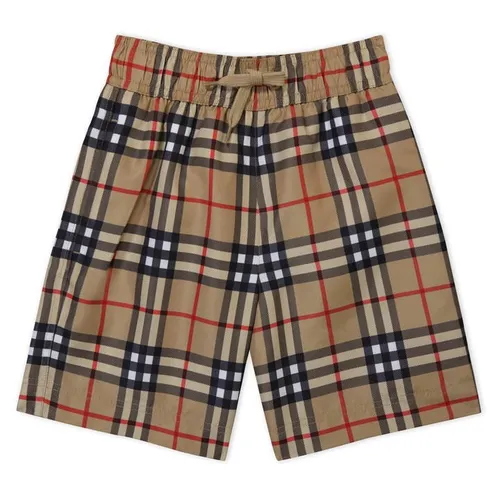 BURBERRY Malcolm Check Swimming Shorts - Beige