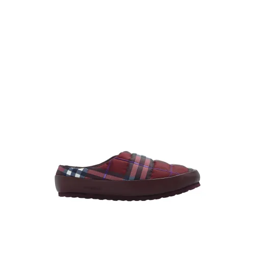 Burberry , Maroon Quilted Slides ,Red male, Sizes: