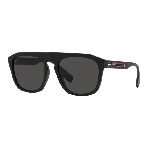Burberry , Matte Black Sunglasses ,Black male, Sizes: