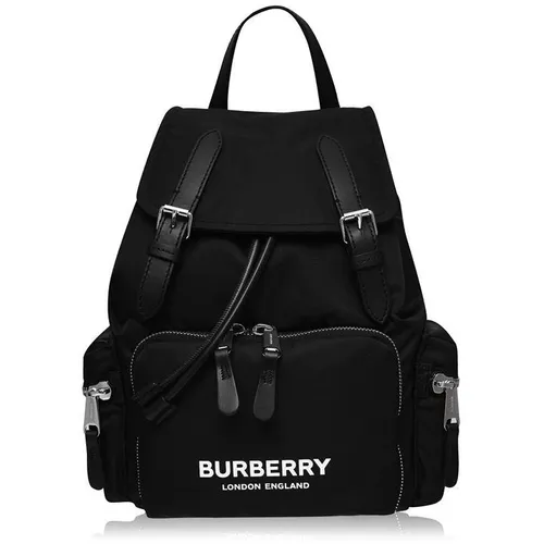 BURBERRY Medium Rucksack In Technical Nylon And Leather - Black
