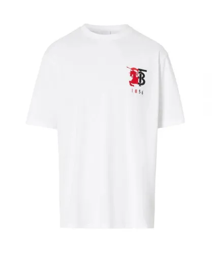 Burberry Mens 1856 Logo White T-Shirt