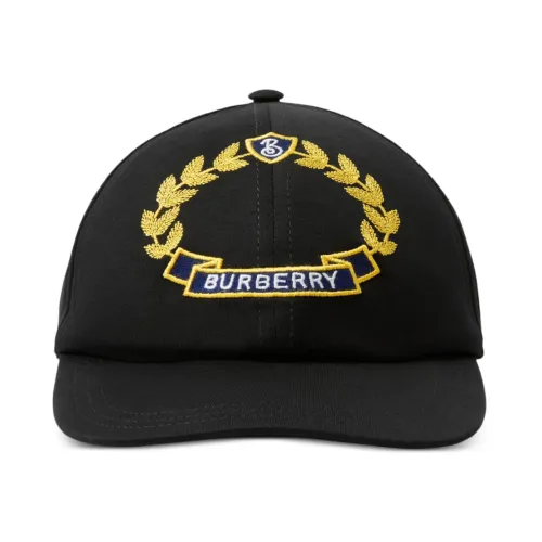 Burberry , Oak Leaf Crest Logo Baseball Cap ,Black male, Sizes: