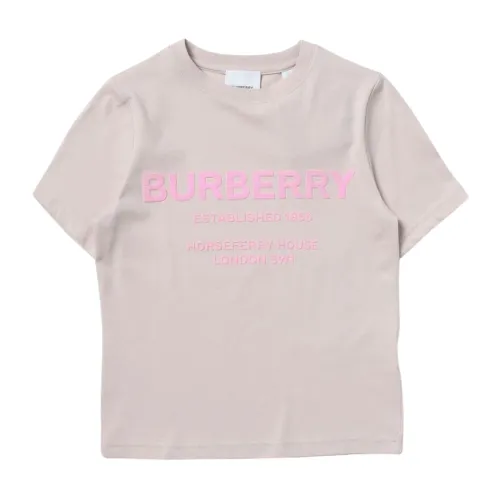 Burberry , Pink Fashionista T-shirt for Kids ,Pink female, Sizes: