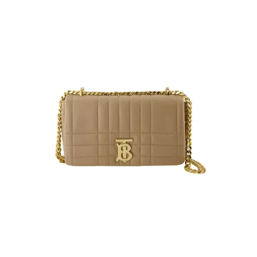 Burberry , Quilted Lambskin Crossbody Bag ,Beige female, Sizes: ONE SIZE