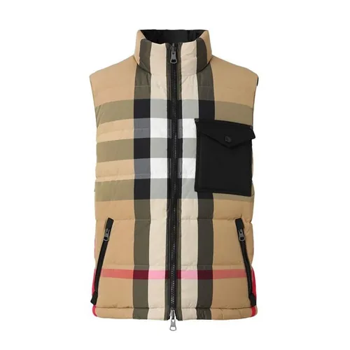 BURBERRY Reversible Recycled Nylon Puffer Gilet - Beige