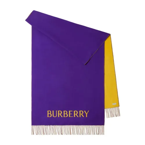 Burberry , Reversible Scarf with Rose ,Purple female, Sizes: ONE