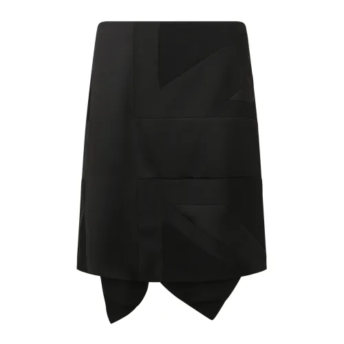 Burberry , Short Draped Skirt ,Black female, Sizes: