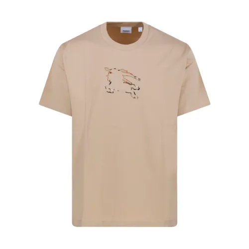 Burberry , Soft Fawn Padbury T-Shirt for Men ,Beige male, Sizes: