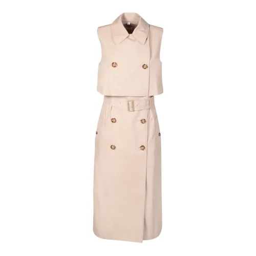 Burberry , Sophisticated Beige Trench Coats for Women ,Beige female, Sizes: