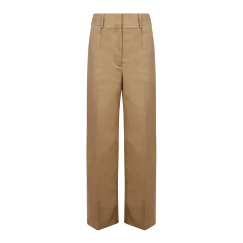 Burberry , Sophisticated Wide-Leg Trousers ,Beige female, Sizes: