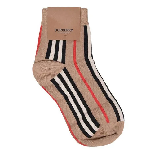 BURBERRY Striped Socks - Beige