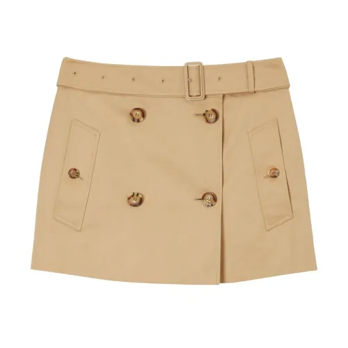 Burberry , Stylish Beige Cotton Shorts ,Beige female, Sizes: