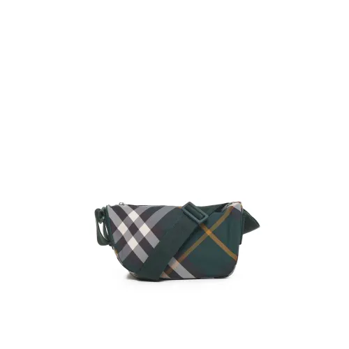 Burberry , Stylish Ivy Check Bag with Adjustable Strap ,Green male, Sizes: ONE SIZE