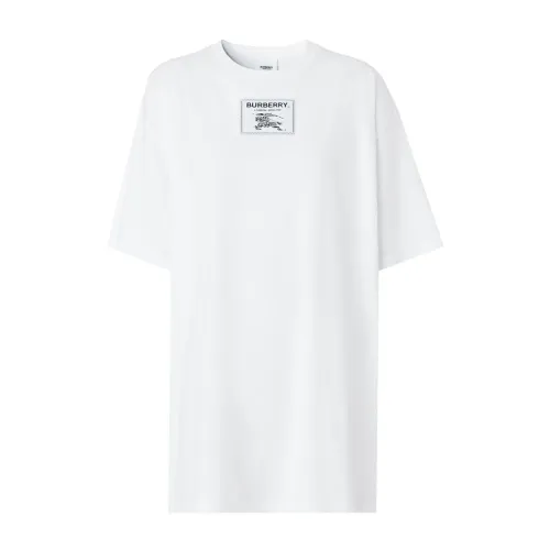 Burberry , T-shirts and Polos for Men ,White female, Sizes: