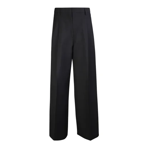 Burberry , Tailored Wide Leg Trousers ,Black female, Sizes: