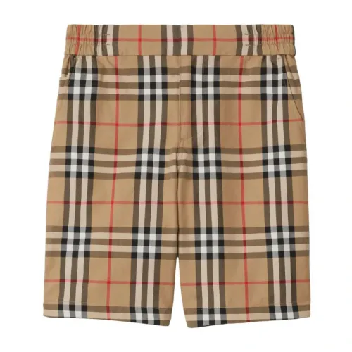 Burberry , Vintage Check Beige Cotton Shorts ,Beige male, Sizes: