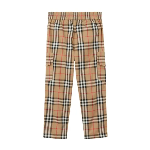 Burberry , Vintage Check Kids Trousers ,Beige male, Sizes: