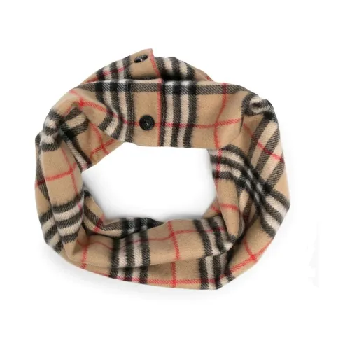 Burberry , Vintage Check Snood Scarf for Girls ,Beige female, Sizes: ONE