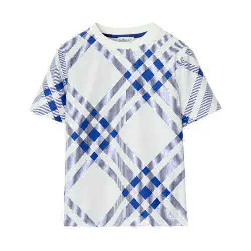 Burberry , White Crewneck Kids T-shirts and Polos ,White male, Sizes: