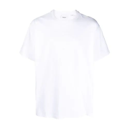 Burberry , White Jacquard Logo T-shirt ,White male, Sizes: