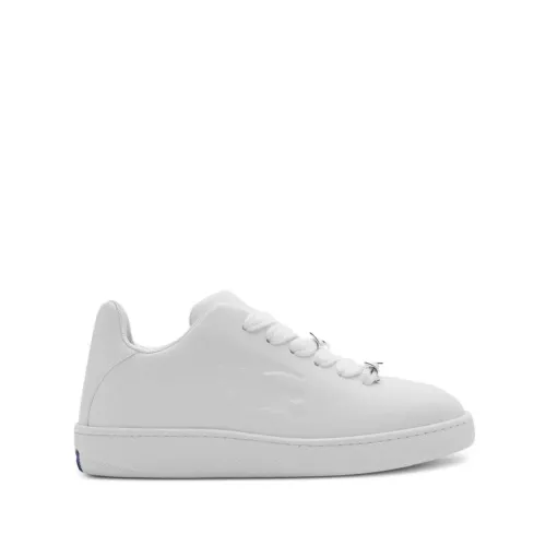 Burberry , White Leather Sneakers ,White male, Sizes: