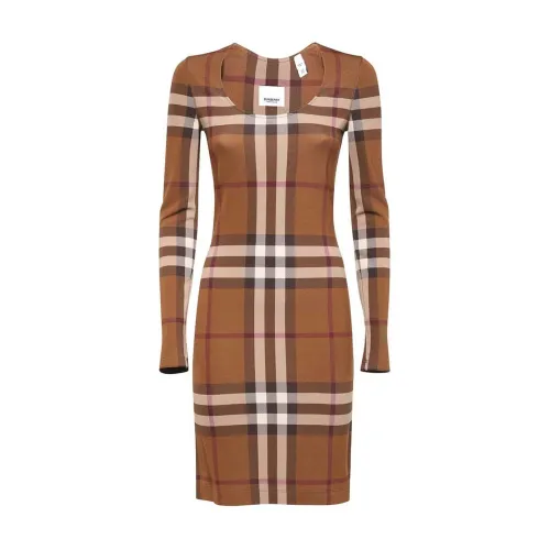 Burberry , Women's Clothing Dress Brown Aw23 ,Multicolor female, Sizes: