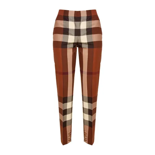 Burberry , Women's Clothing Trousers Brown Ss23 ,Multicolor female, Sizes: