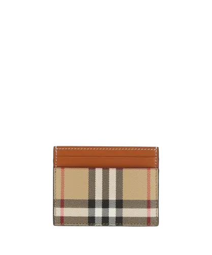 Burberry Womens Printed Canvas Cardholder - Black/Brown - One Size