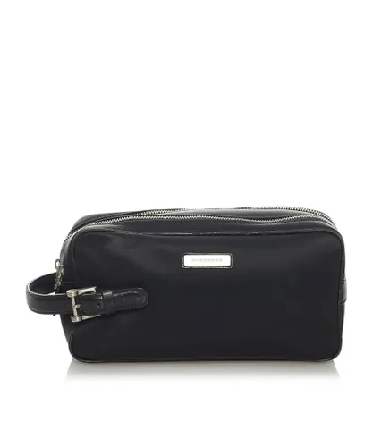 Burberry Womens Vintage Nylon Clutch Bag Black - One Size