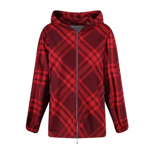 Burberry , Womens Windbreaker Jacket ,Red female, Sizes: