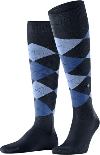 Burlington Manchester Knee Socks Checkered 6120 Blue