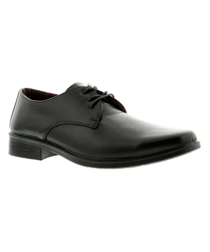 Business Class Mens Lace Fastening Formal Shoe - Black Pu